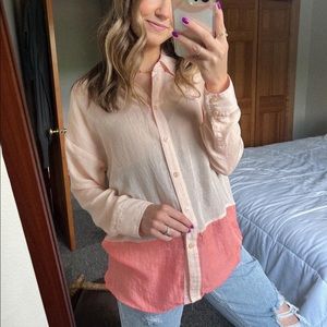 peachy beachy button up